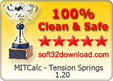 MITCalc - Tension Springs 1.20 Clean & Safe award